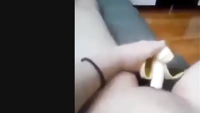 Kazakhstani girl squirts from banana